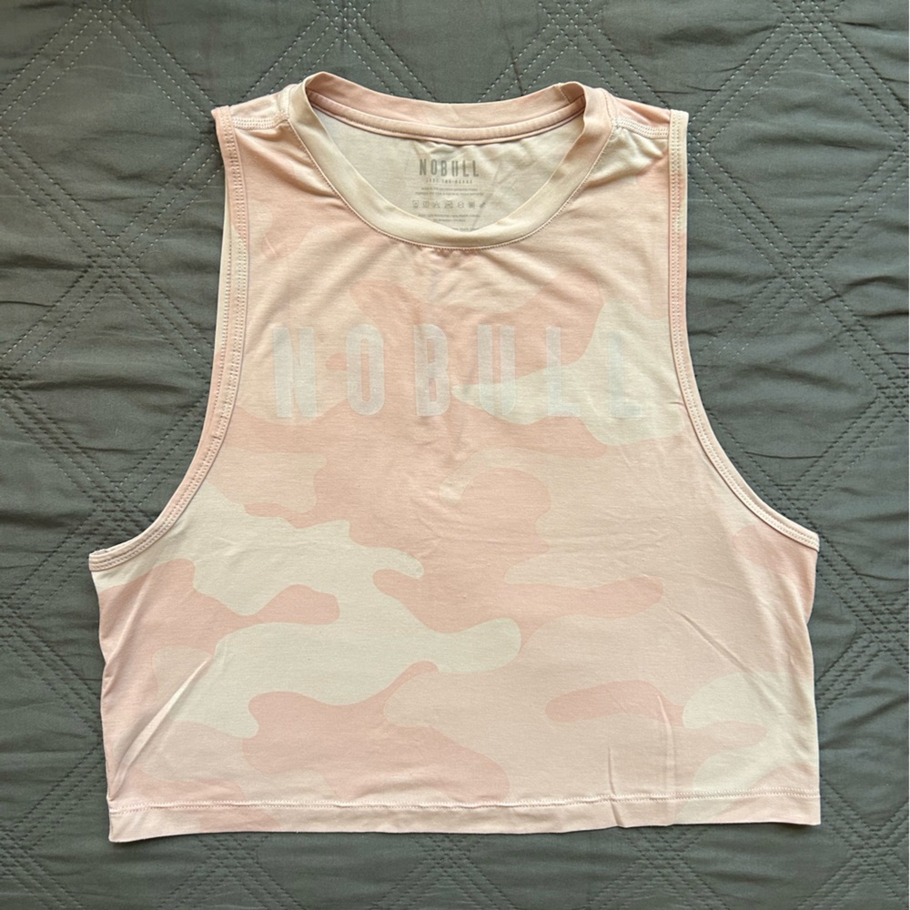 NOBULL Small Dusty Rose Camo Muscle Tank